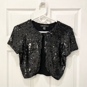 INC Black Sequin Cardigan